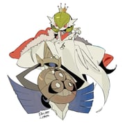 banette and mega banette (pokemon) drawn by poyo_party
