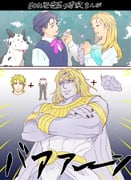 dio brando and the world (jojo no kimyou na bouken and 1 more) drawn by  falcoon