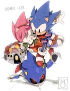 amy rose, metal sonic, and neo metal sonic (sonic) drawn by usa37107692