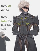 raiden and steven armstrong (metal gear and 1 more) drawn by bamman