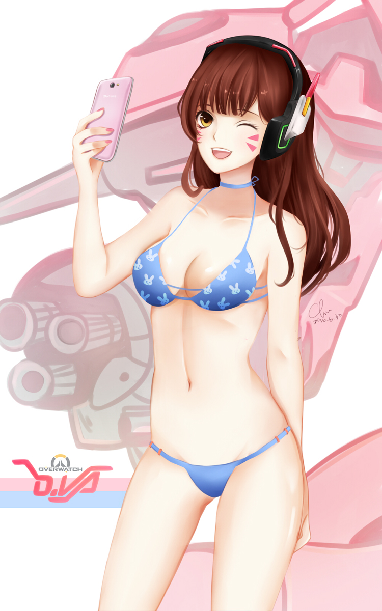 d.va (overwatch and 1 more) drawn by chu_(huaha1320)