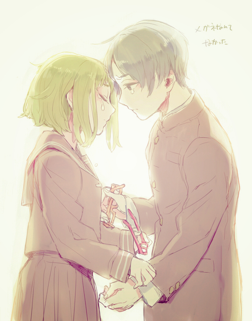 gumi (vocaloid and 1 more) drawn by akka