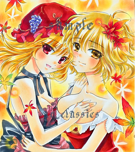 aki minoriko and aki shizuha (touhou) drawn by at_classics