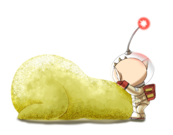 olimar and plasm wraith (pikmin and 1 more) drawn by naru_(wish_field)