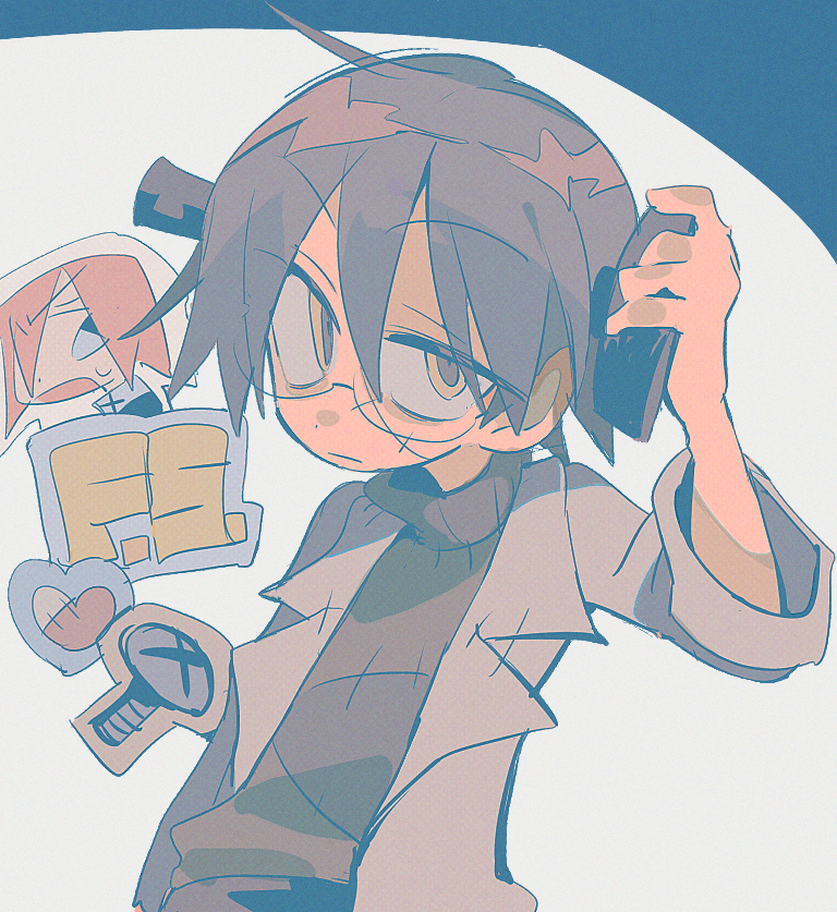 franken stein and spirit albarn (soul eater) drawn by hayotukiaeya