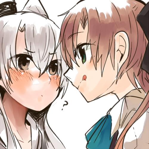 amatsukaze and akigumo (kantai collection) drawn by itomugi-kun