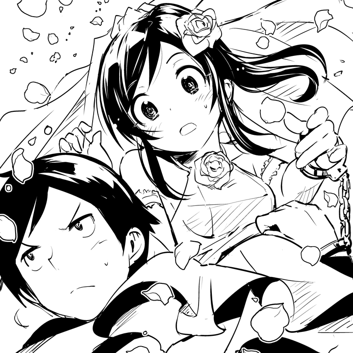 kousaka kyousuke and aragaki ayase (ore no imouto ga konna ni kawaii wake ga nai) drawn by watarai_keiji