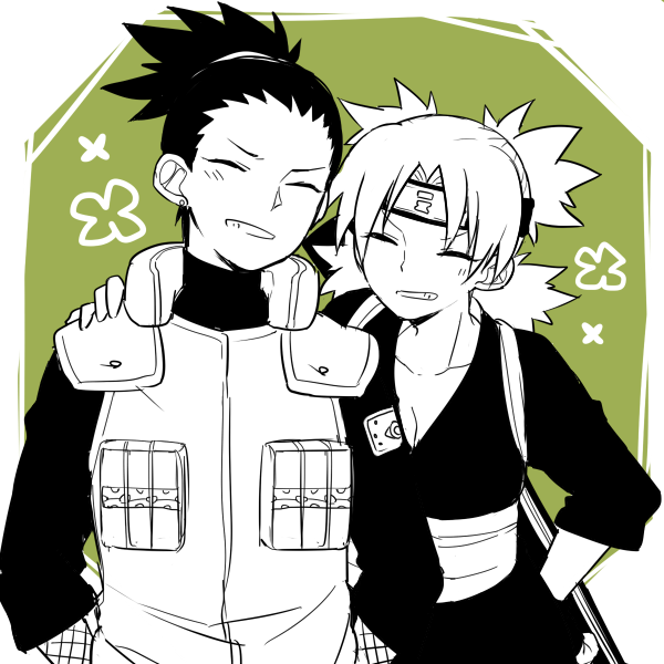 temari and nara shikamaru (naruto and 1 more) drawn by saku_anna