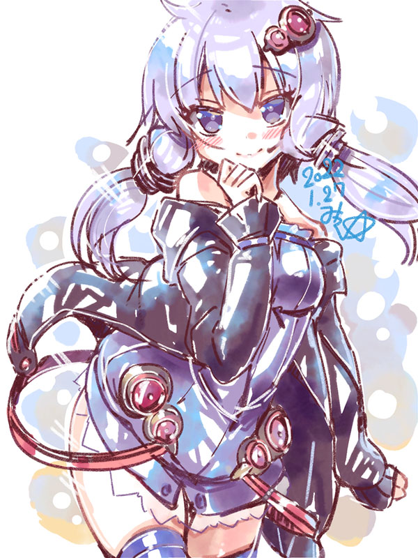 yuzuki yukari (vocaloid and 1 more) drawn by miuku_(marine_sapphire)