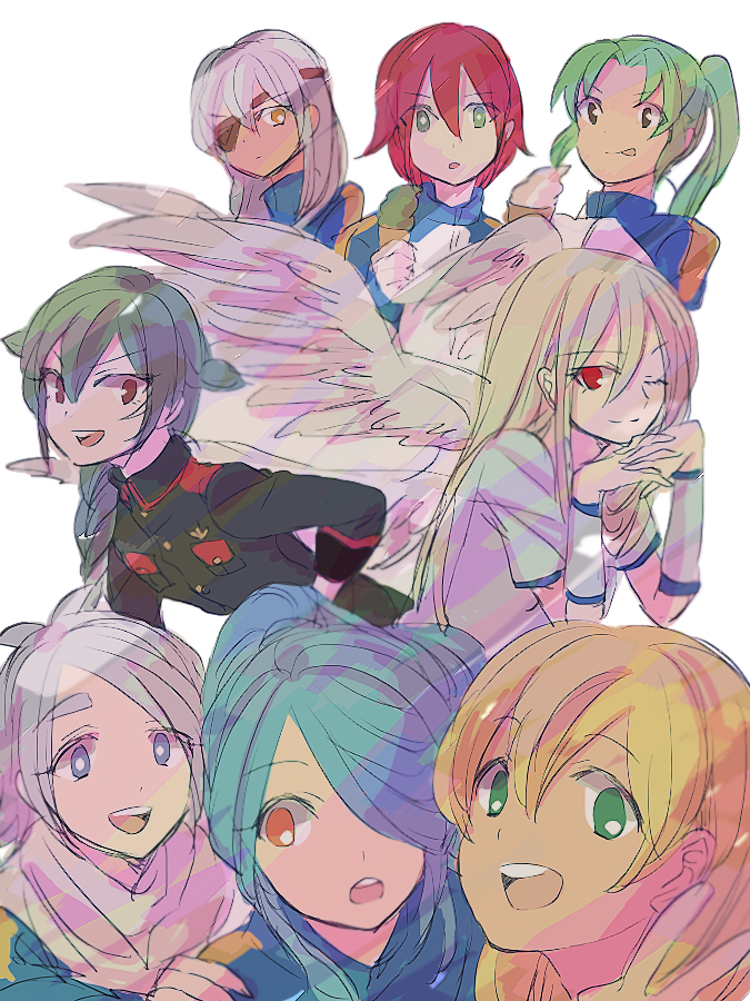 kazemaru ichirouta, afuro terumi, kiyama hiroto, fubuki shirou, miyasaka ryou, and 3 more (inazuma eleven) drawn by shino_(syllable)