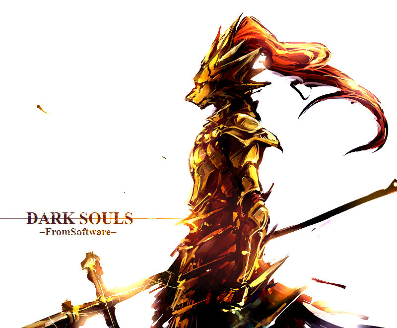 dragon slayer ornstein (dark souls and 1 more) drawn by taamo_yu