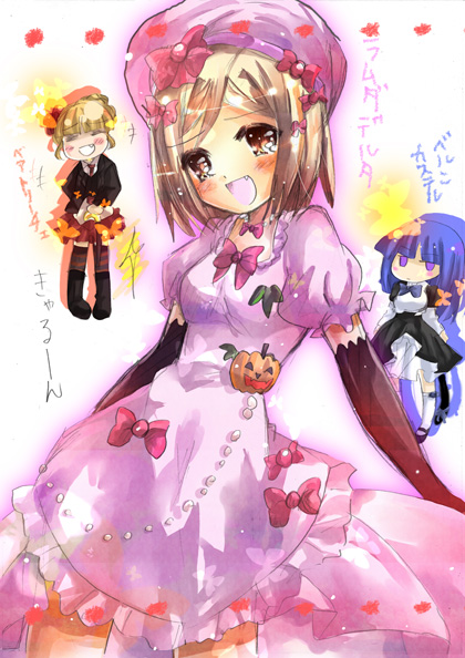 beatrice, frederica bernkastel, and lambdadelta (umineko no naku koro ni) drawn by aquamarine