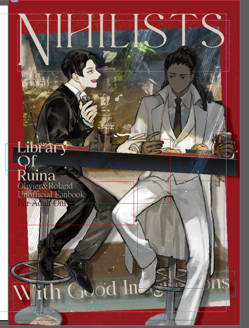 roland and olivier (project moon and 1 more) drawn by nishikujic