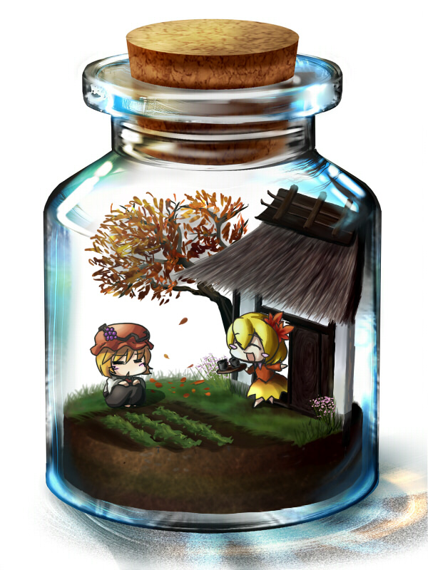 aki minoriko and aki shizuha (touhou) drawn by tora_(trampjing)