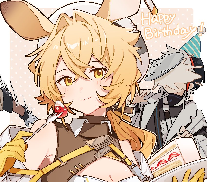 thorns, dorothy, and elysium (arknights) drawn by maguro_kan