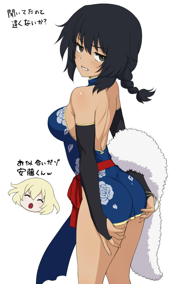 andou and oshida (girls und panzer and 1 more) drawn by wata_do_chinkuru