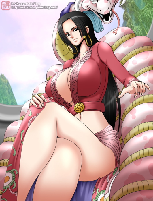 boa hancock and salome (one piece) drawn by mokusa