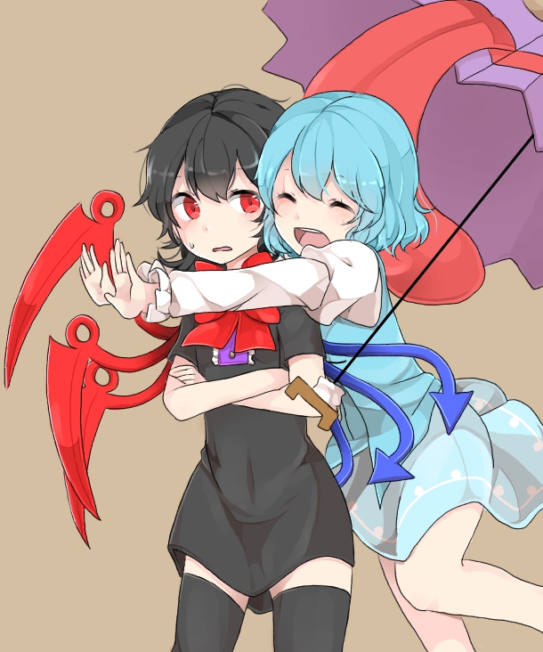 tatara kogasa and houjuu nue (touhou) drawn by misha_(hoongju)