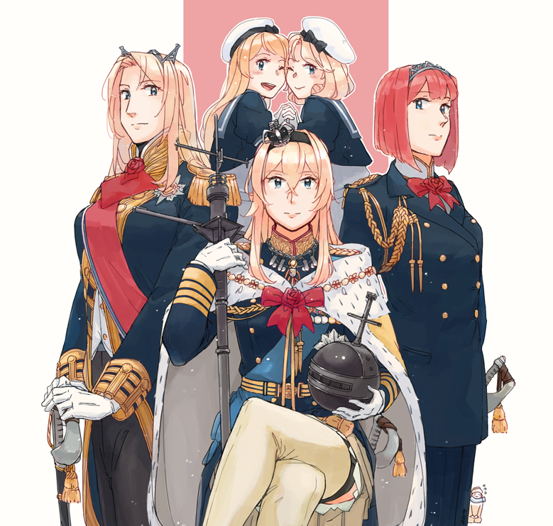 admiral, warspite, jervis, ark royal, nelson, and 1 more (kantai collection) drawn by weidashming