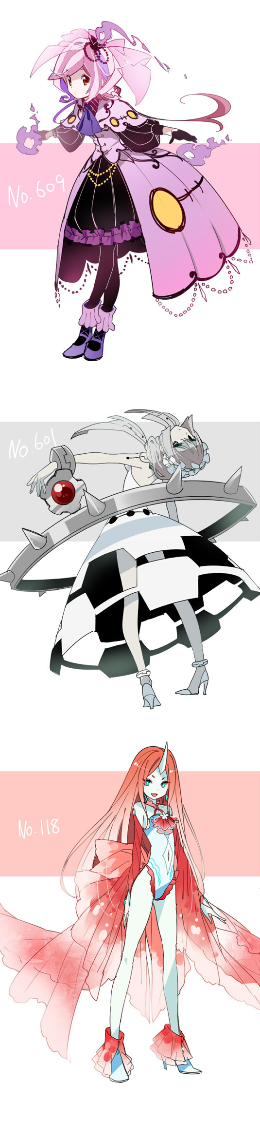 chandelure, goldeen, and klinklang (pokemon) drawn by shuri_(84k)