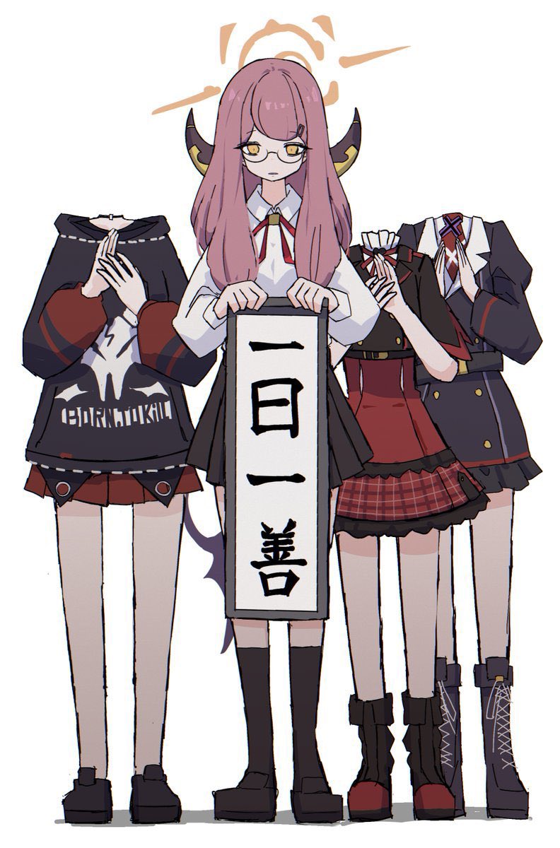 kayoko, aru, mutsuki, and haruka (blue archive) drawn by dr_yamero