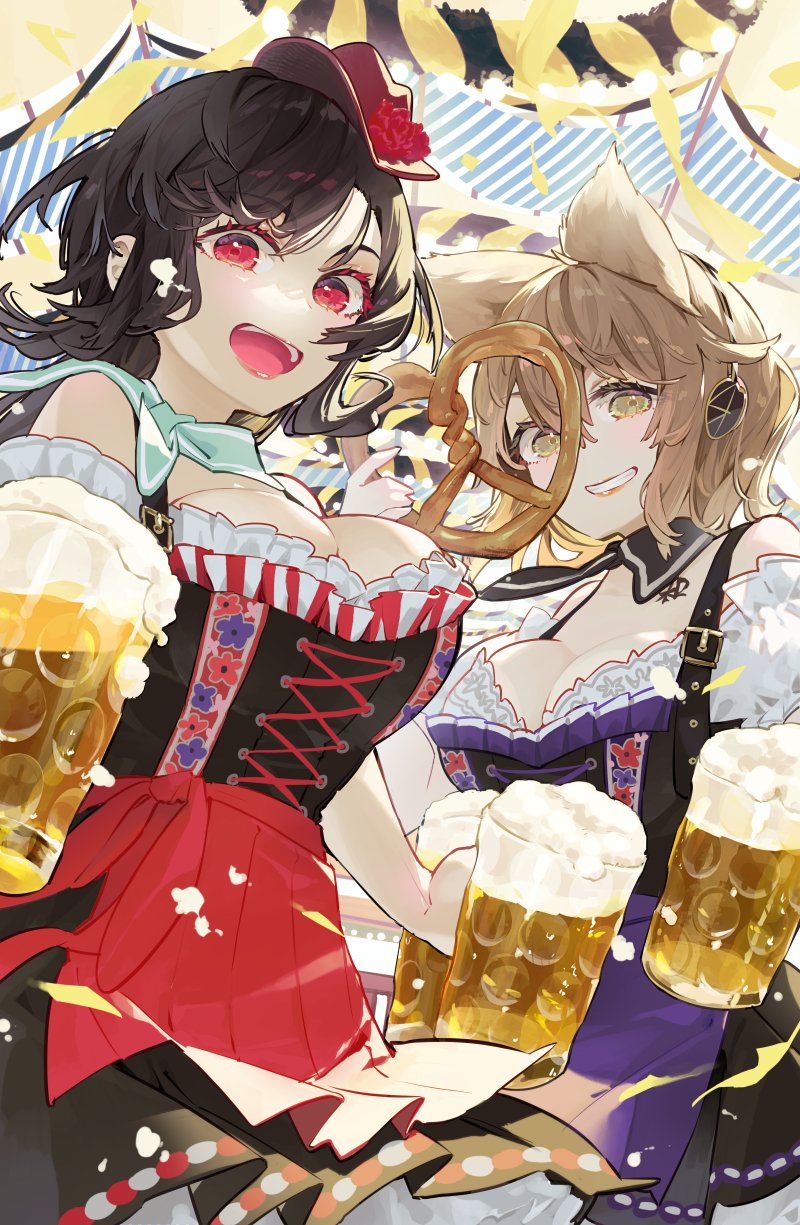 toyosatomimi no miko and kurokoma saki (touhou) drawn by syuri22