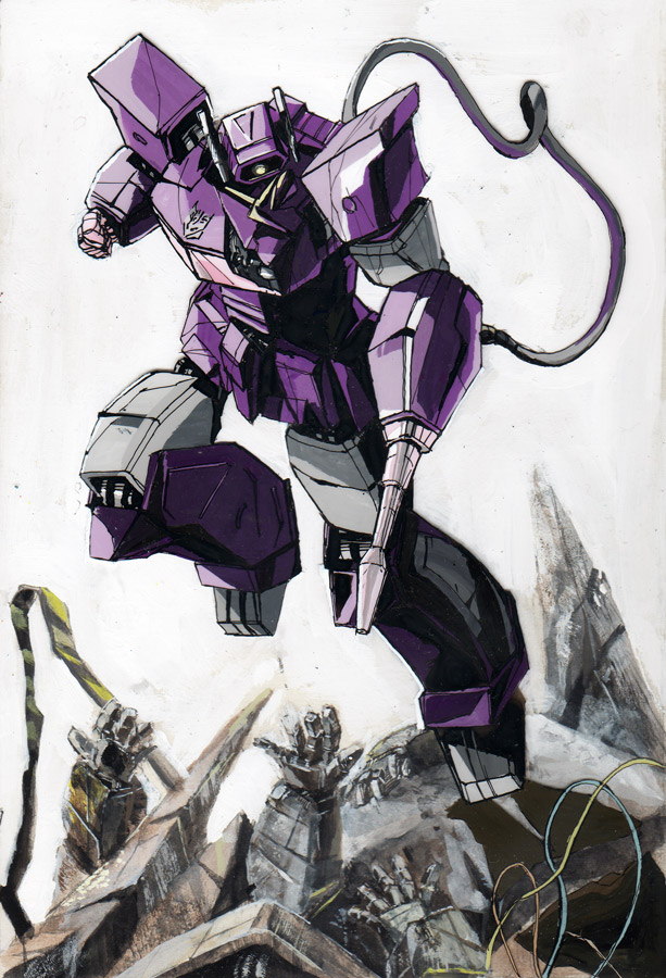 shockwave (transformers and 1 more) drawn by marble-v