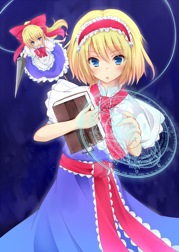 alice margatroid and shanghai doll (touhou) drawn by fuuma_(humawww)