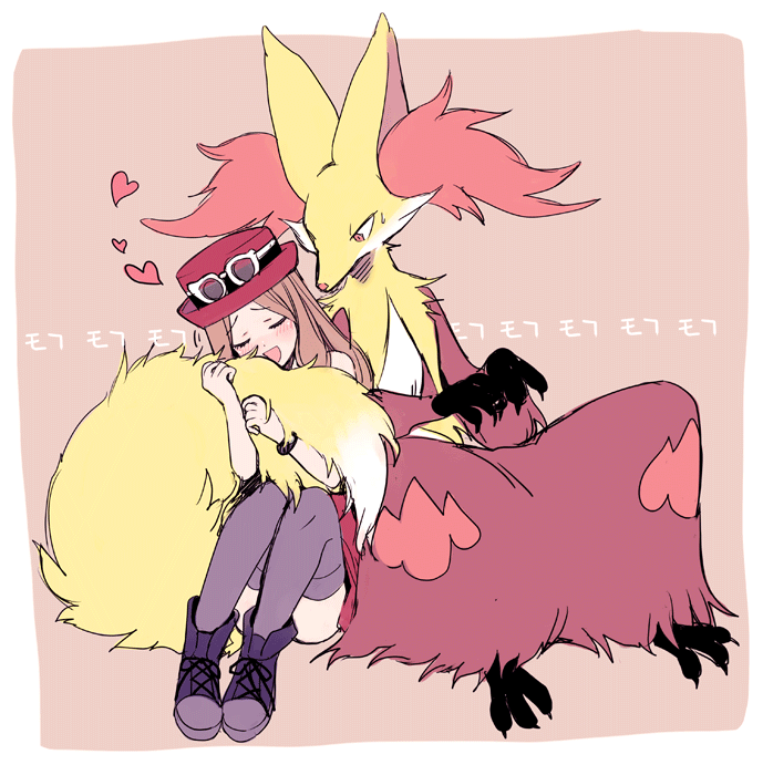 serena and delphox (pokemon and 1 more) drawn by amezawa_koma