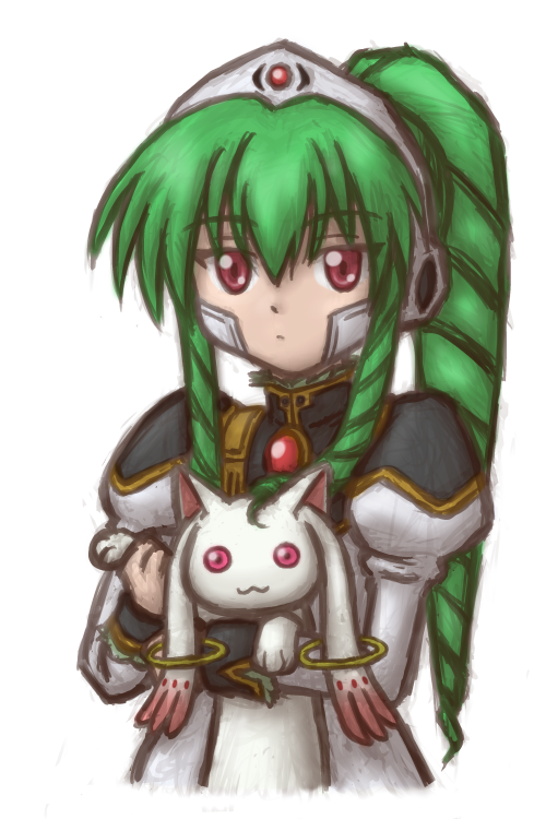 kyubey and vanilla h (mahou shoujo madoka magica and 1 more) drawn by mugen_ouka
