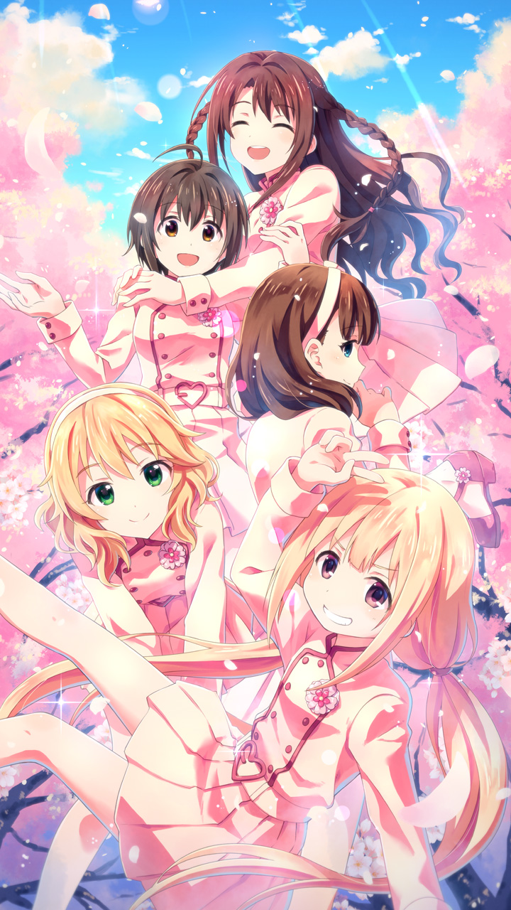 shimamura uzuki, futaba anzu, sakurai momoka, sakuma mayu, and kohinata miho (idolmaster and 1 more) drawn by yuuki_tatsuya