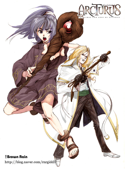 sizz flair and elluard von heinberg (arcturus) drawn by galbi_(rnrgiddl7)