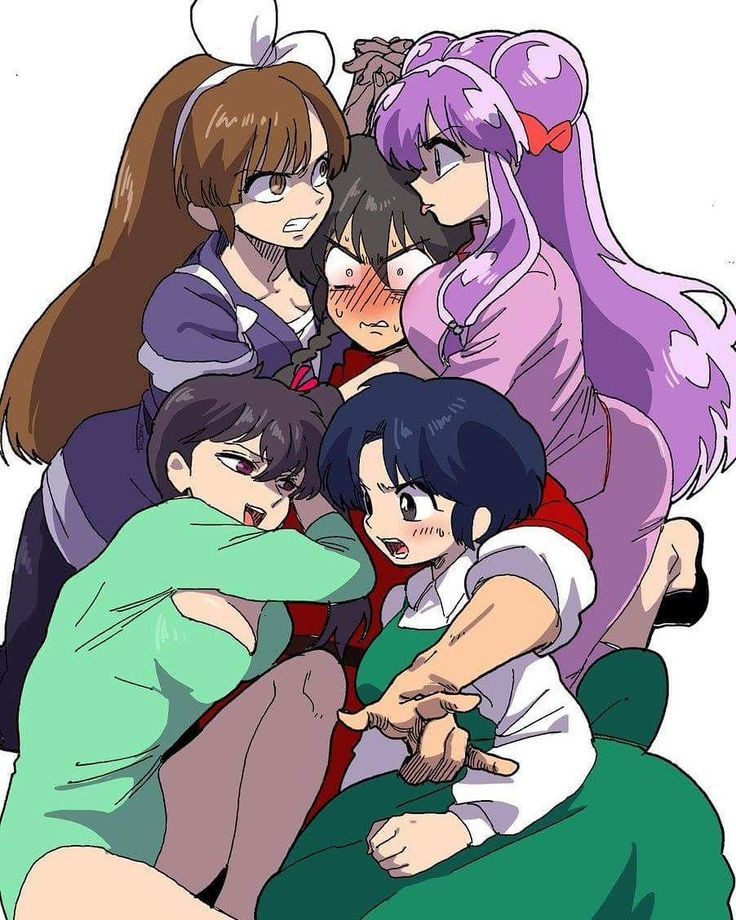 shampoo, tendou akane, saotome ranma, kuonji ukyou, and kunou kodachi (ranma 1/2) drawn by nonkokko_37