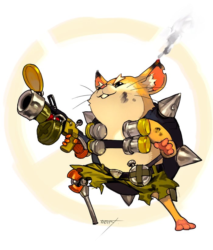 junkrat and hammond (overwatch and 1 more) drawn by morry