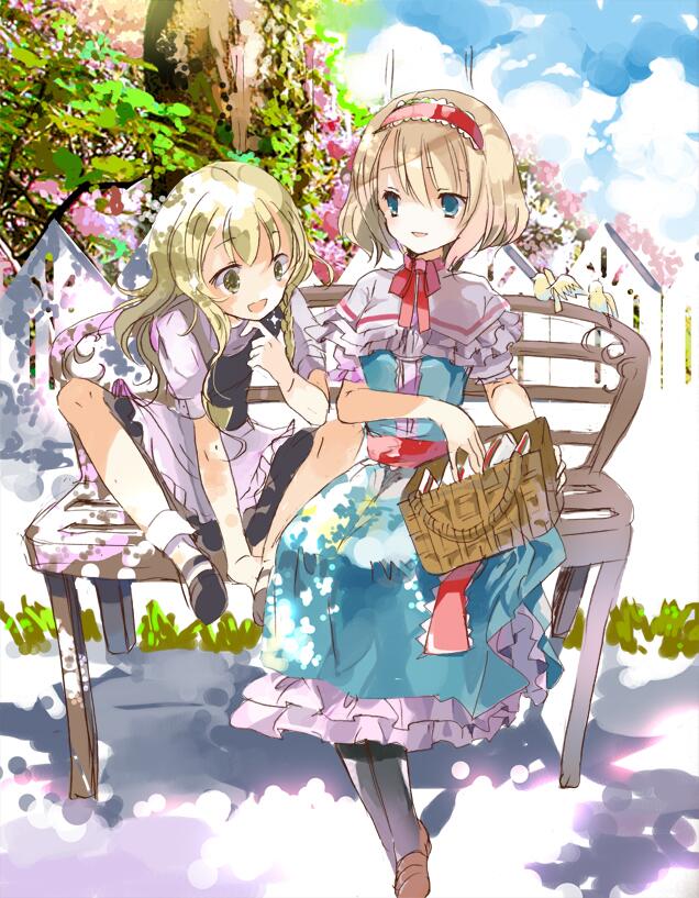 kirisame marisa and alice margatroid (touhou) drawn by cierra_(ra-bit)