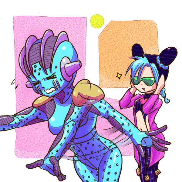kujo jolyne and stone free (jojo no kimyou na bouken and 1 more) drawn by kamiura