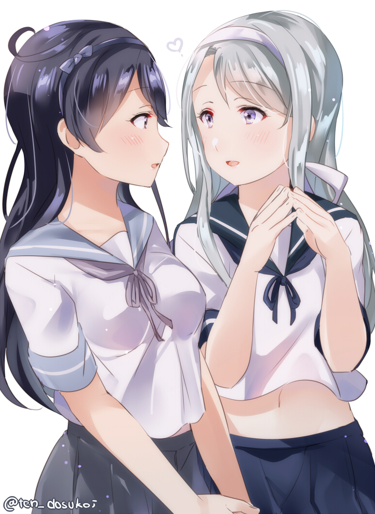 ushio, sagiri, and ushio kai ni (kantai collection) drawn by juurouta
