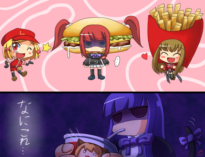 ushiromiya ange, frederica bernkastel, lambdadelta, sakutarou, and mammon (umineko no naku koro ni) drawn by rayno