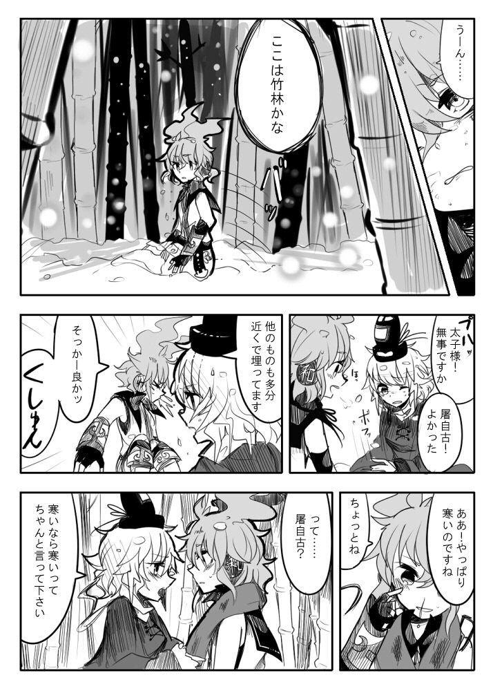 toyosatomimi no miko and soga no tojiko (touhou) drawn by itomugi-kun