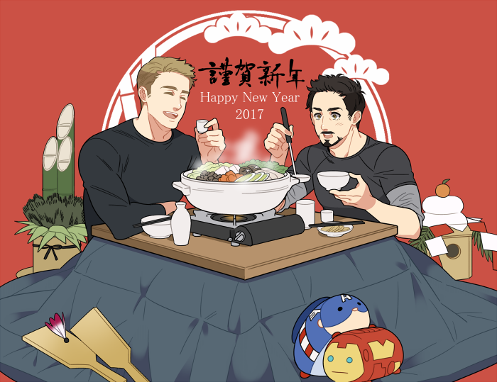 steve rogers, captain america, tony stark, and iron man (marvel and 1 more) drawn by yukko93