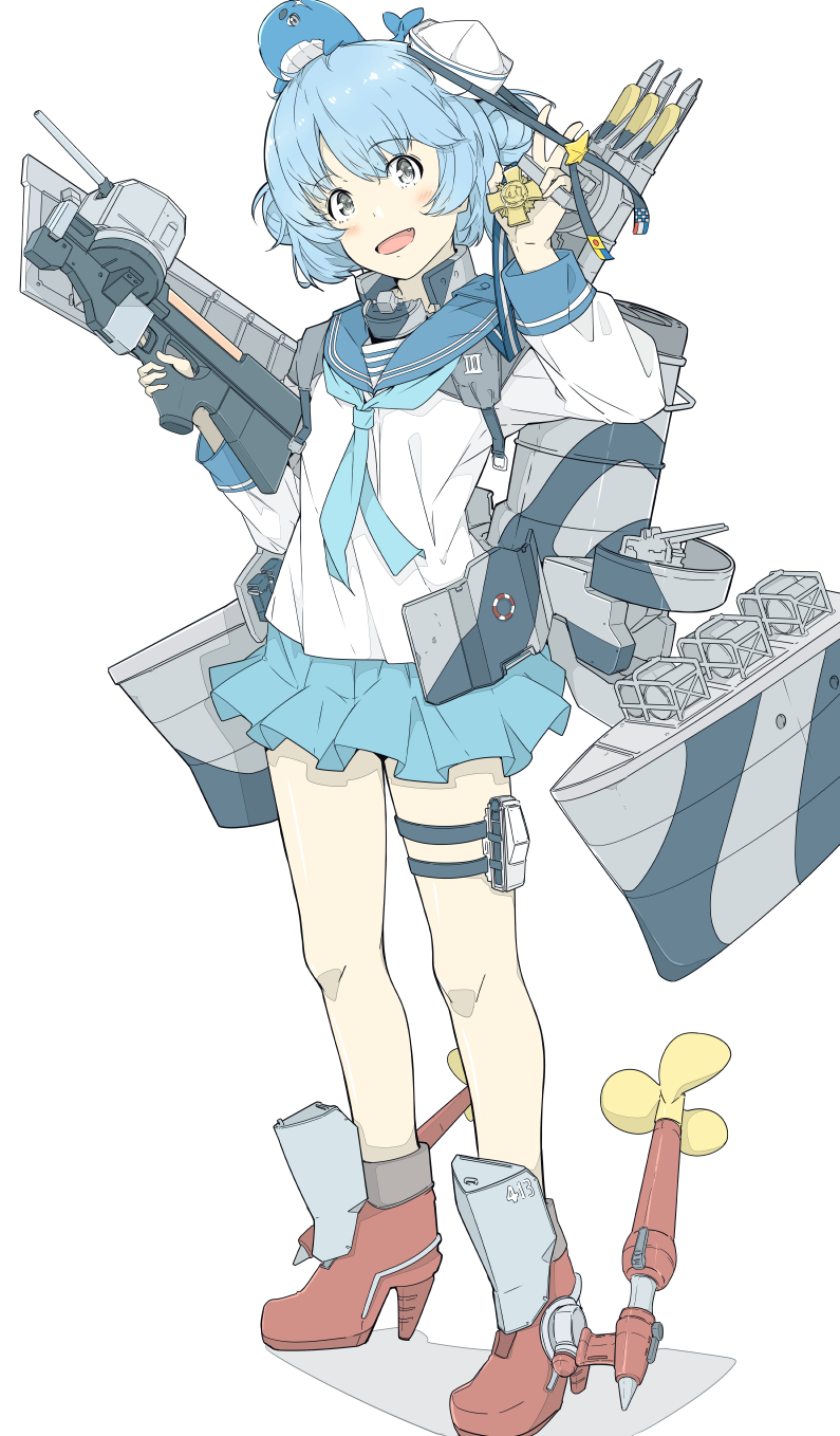 samuel b. roberts and little blue whale (kantai collection) drawn by ninimo_nimo