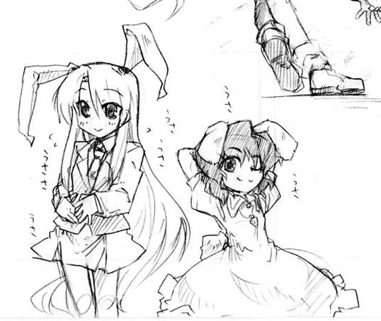 reisen udongein inaba and inaba tewi (touhou) drawn by stroma