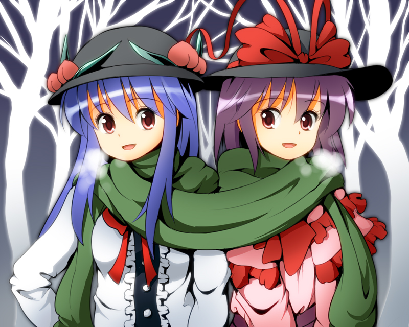 hinanawi tenshi and nagae iku (touhou) drawn by ruu_(tksymkw)