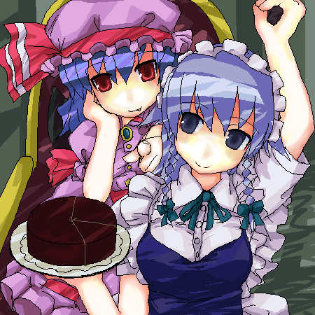 remilia scarlet and izayoi sakuya (touhou) drawn by ktsecond