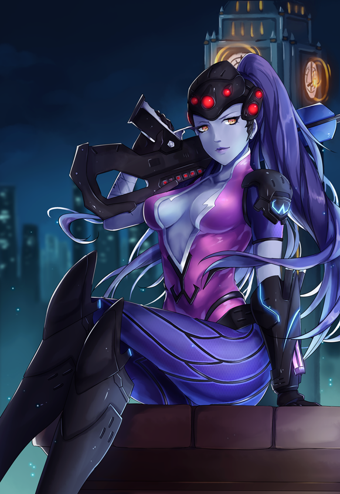 widowmaker (overwatch and 1 more) drawn by oninaart
