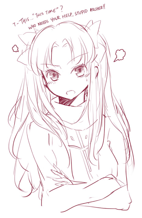 tohsaka rin (fate and 1 more) drawn by shiyun