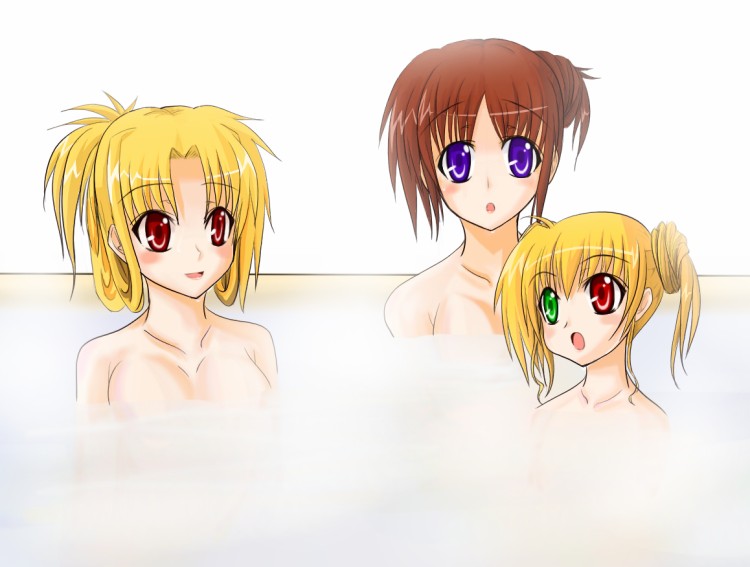 fate testarossa, takamachi nanoha, and vivio (lyrical nanoha and 1 more)