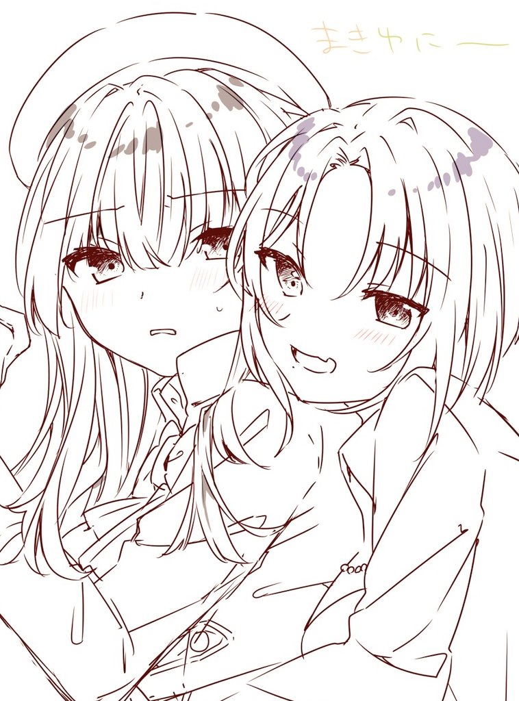 morimoto yuni and kagawa makina (assault lily) drawn by benini
