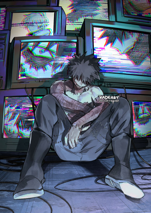 dabi and todoroki touya (boku no hero academia) drawn by kadeart