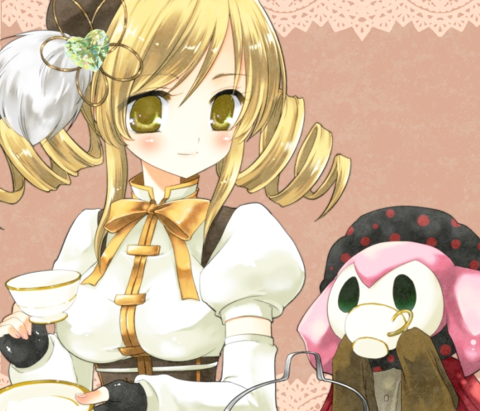 tomoe mami and charlotte (mahou shoujo madoka magica) drawn by koruri